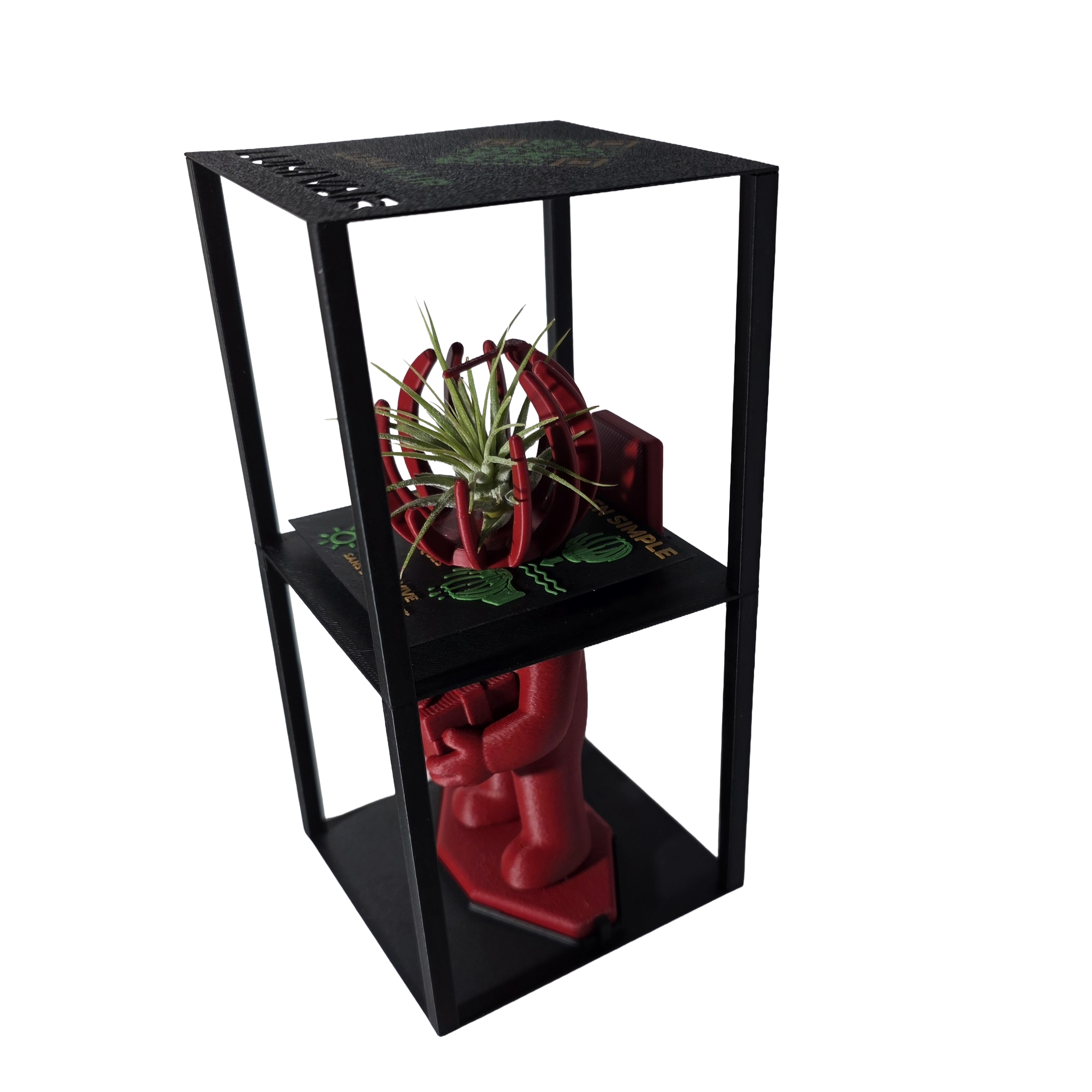 Figurine Lumivair et Support pour Plante Aérienne - Ensemble