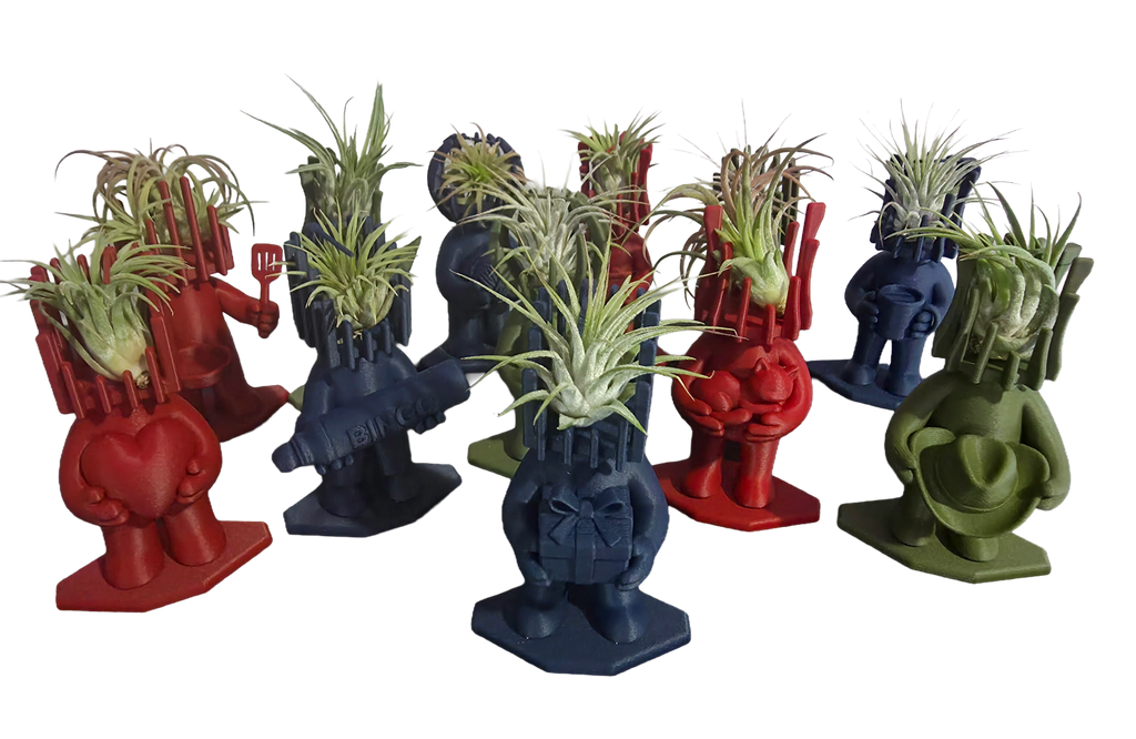 Figurine Lumivair et Support pour Plante Aérienne - Ensemble